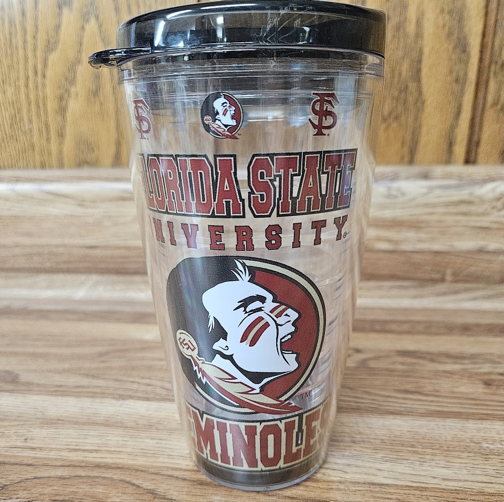 Seminoles Clear Tumbler - Garnet and Gold